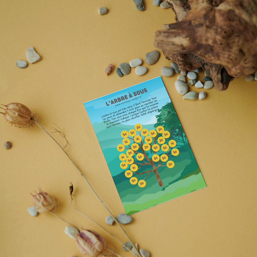 Défi économie : L'arbre à sous (Plastifié et perforé)