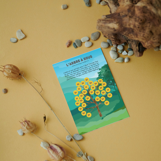 Défi économie : L'arbre à sous (Plastifié et perforé)