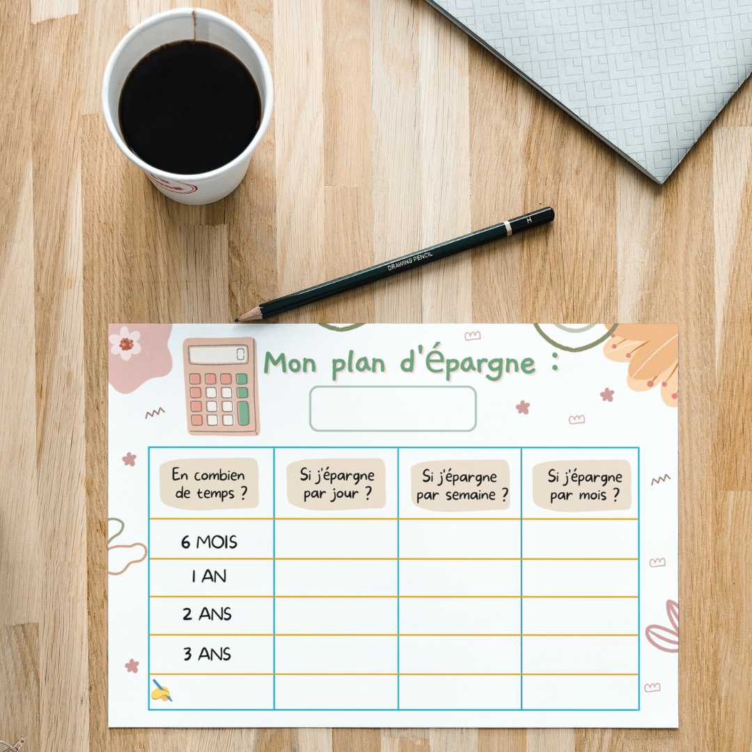 Feuille de budget épargne à imprimer