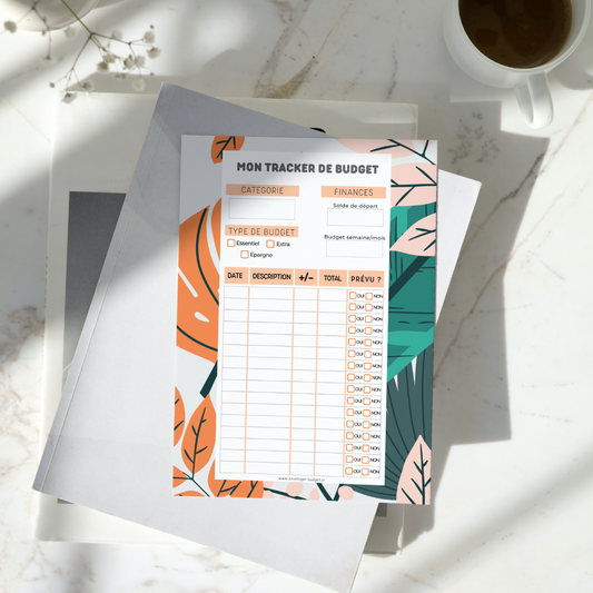 Tracker budget A6 avec motifs jungle