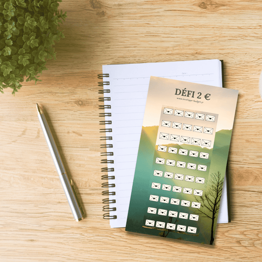 Défi budget 2 euros (Tracker plastifié et perforé)