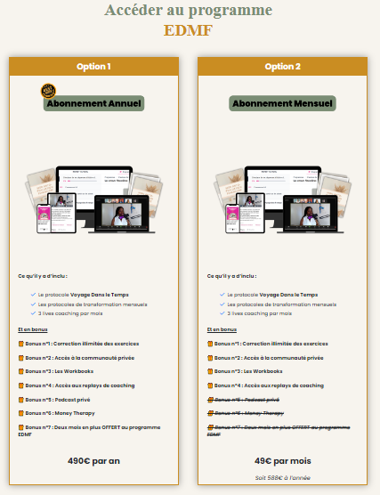 Adhésion Programme EDMF