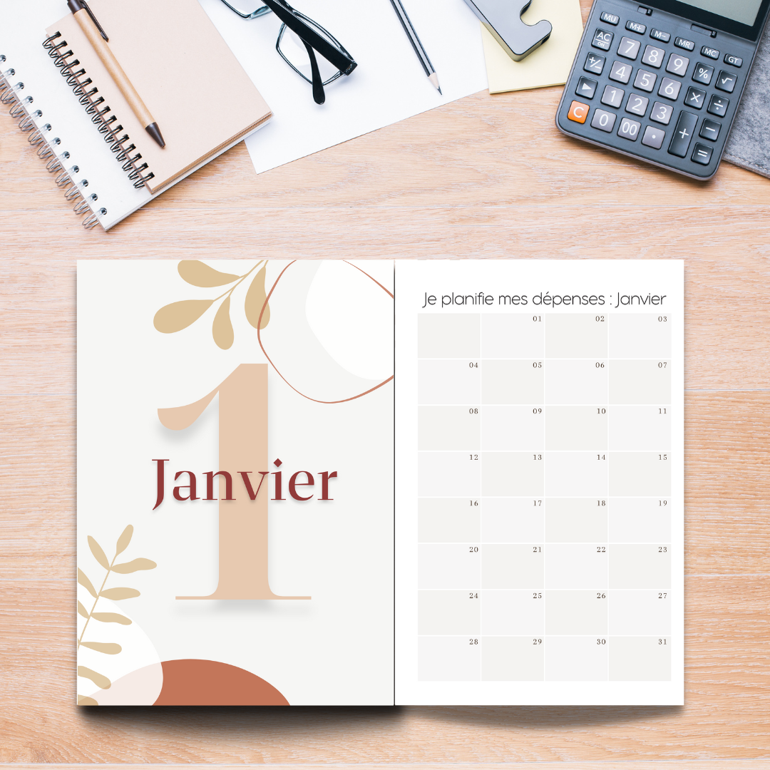Livre de gestion budget mensuel - Planner Book –