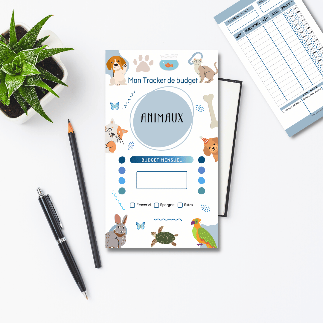 Tracker dépenses - Budget animaux - Enveloppes A6